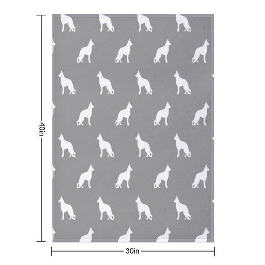Dog Silhouette Versatility Throw Blanket