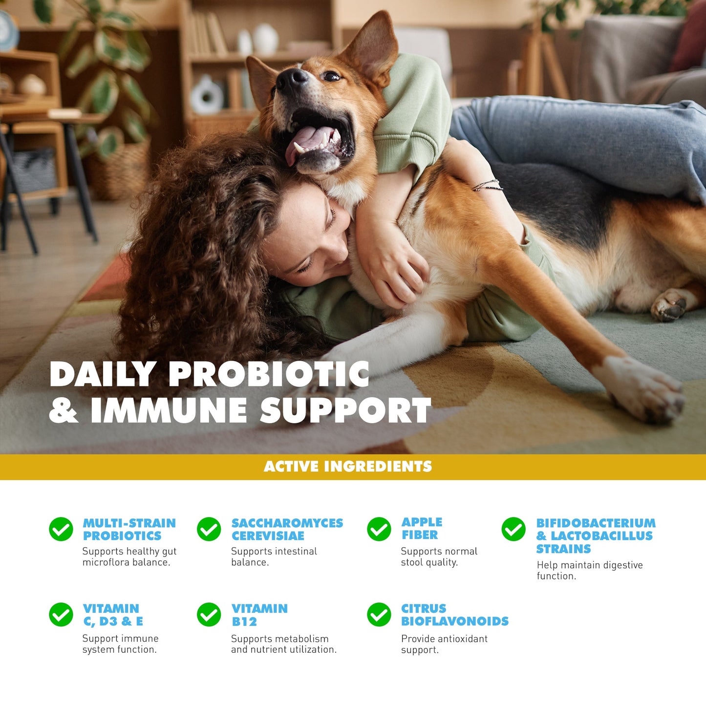 Probiotics & Gut + Immune Health Support for Dogs & Cats