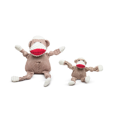 Sock Monkey Plush Dog Toy