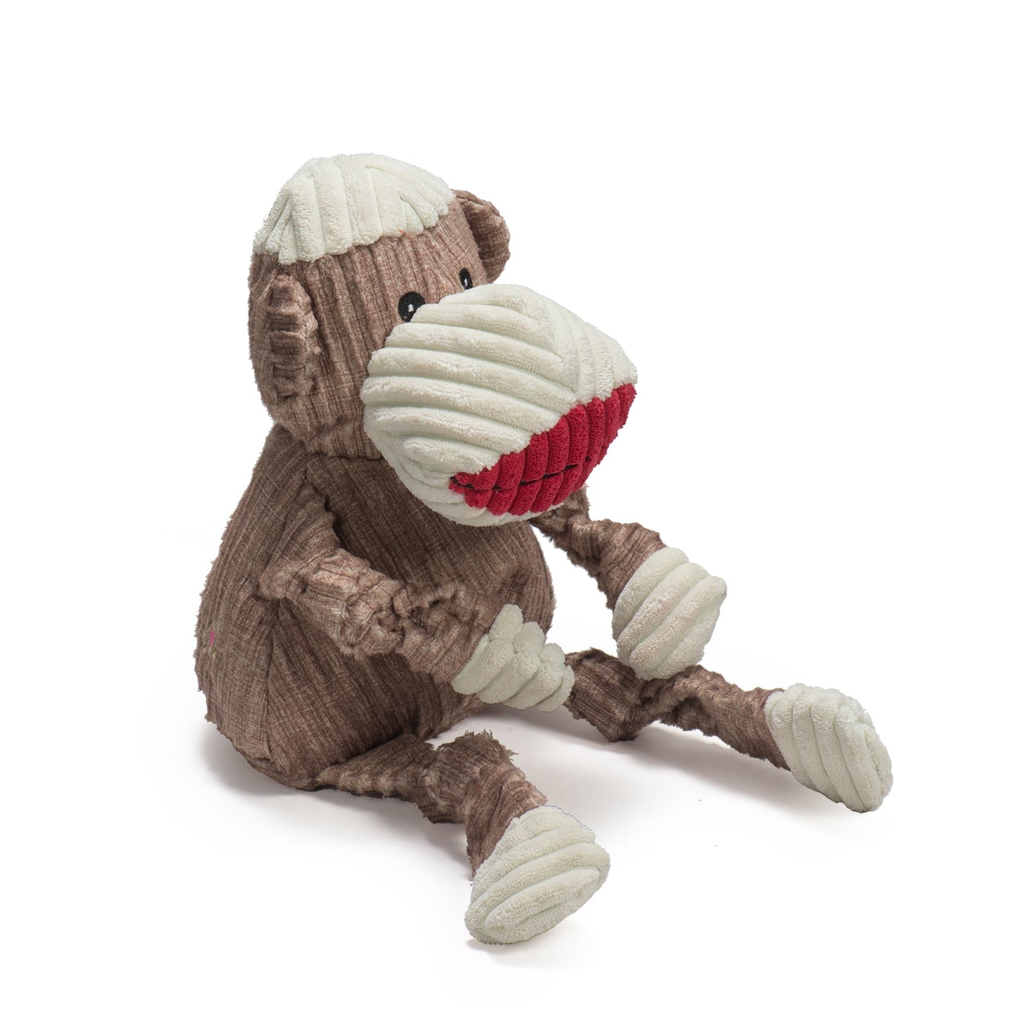 Sock Monkey Plush Dog Toy