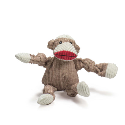 Sock Monkey Plush Dog Toy