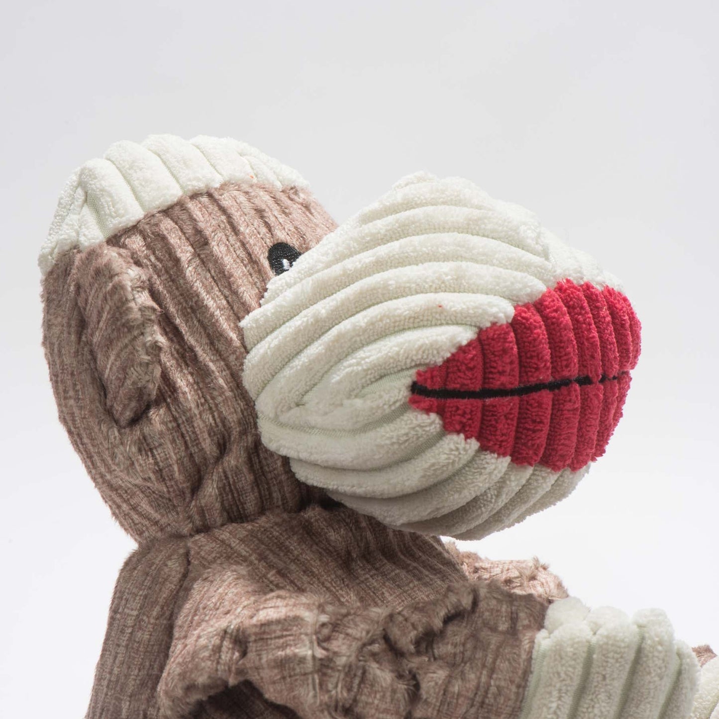 Sock Monkey Plush Dog Toy