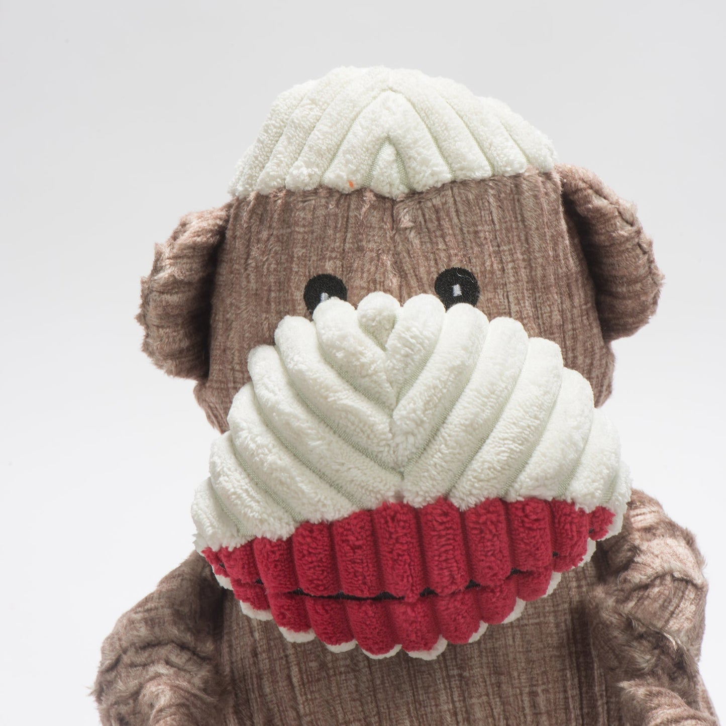 Sock Monkey Plush Dog Toy
