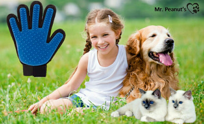 2 Pack Gloves with Silicone Pins for Pet Grooming