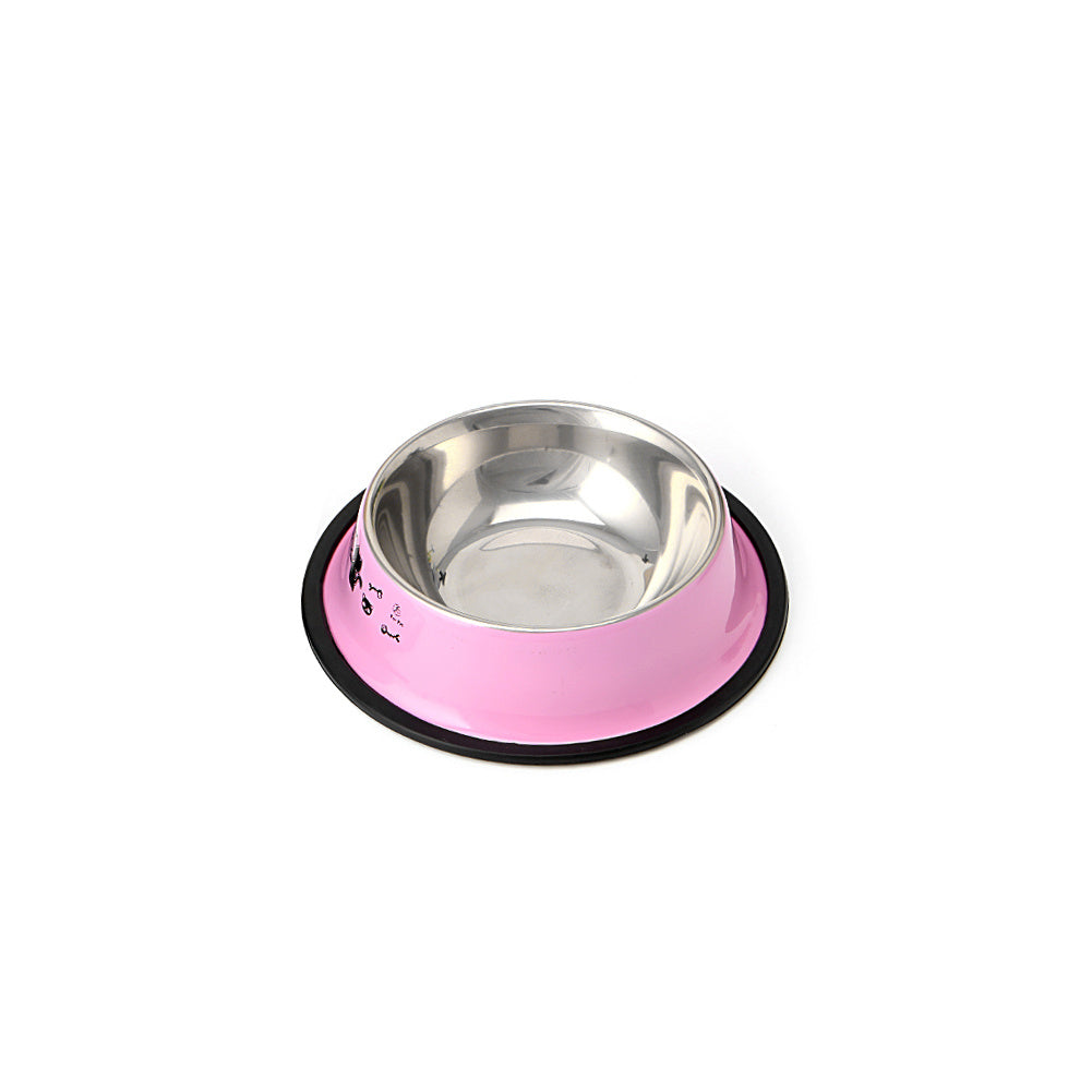 Stainless Steel Pet Dog Bowl Cartoon Printing