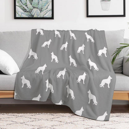 Dog Silhouette Versatility Throw Blanket