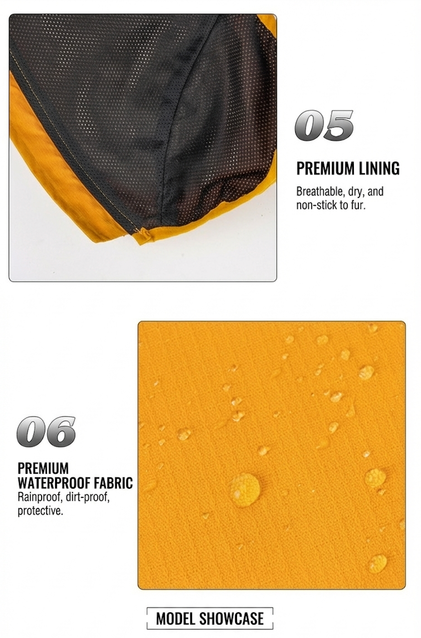 Dog Waterproof Reflective Jacket with Harness