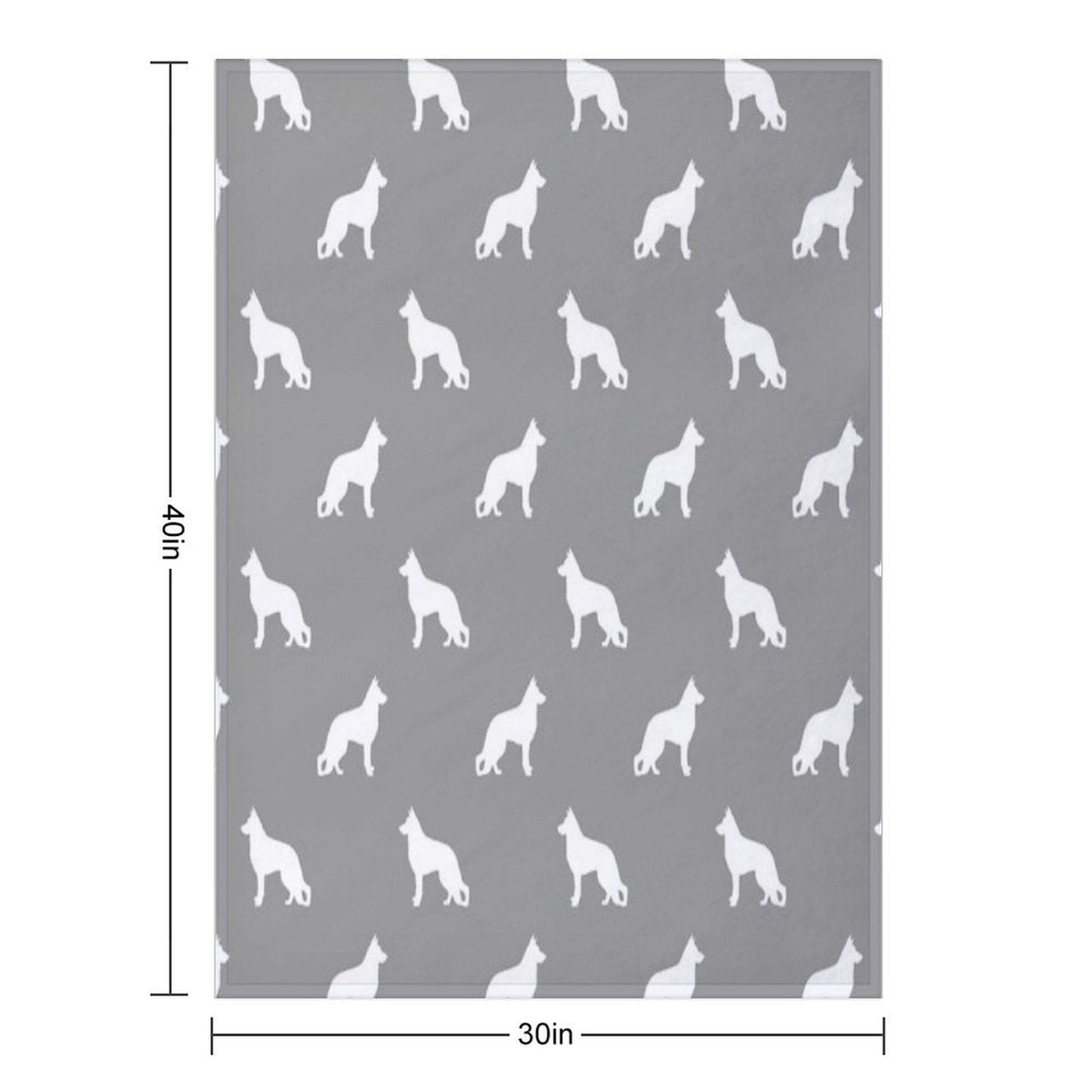 Dog Silhouette Versatility Throw Blanket
