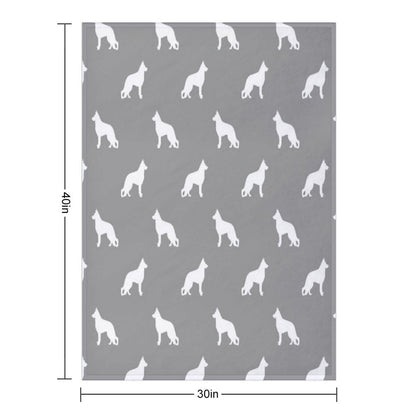 Dog Silhouette Versatility Throw Blanket