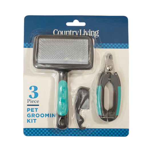 All-in-One 3-Piece Dog Grooming Kit