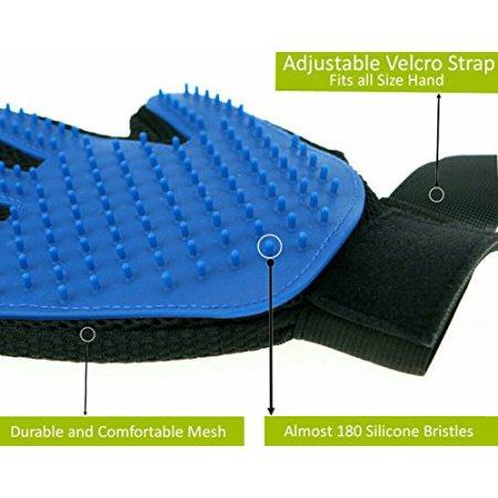 2 Pack Gloves with Silicone Pins for Pet Grooming