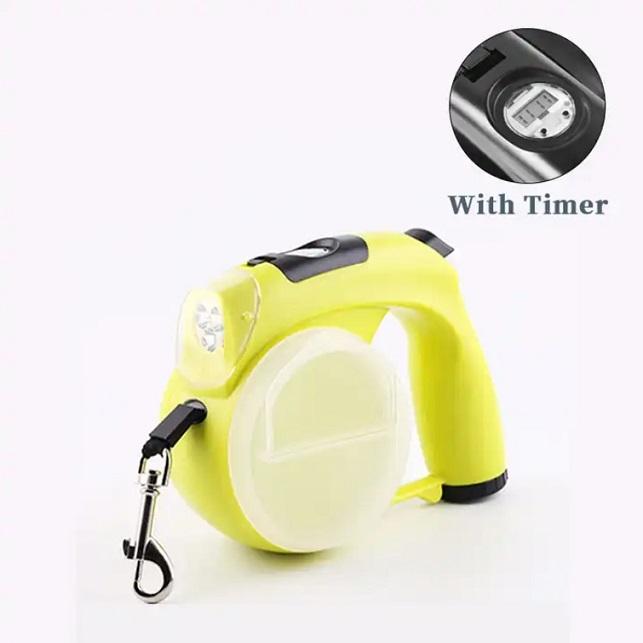 Dog Waterproof Automatic Led Retractable Leash with Poop Bag