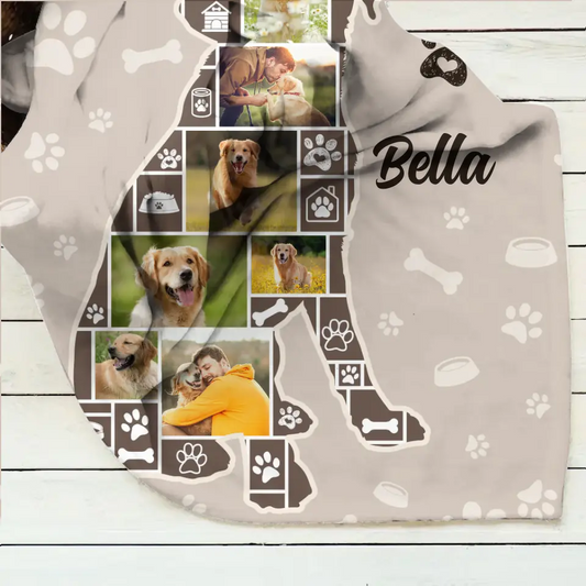 Personalized Dog Photo Quilt/Fleece Throw Blanket