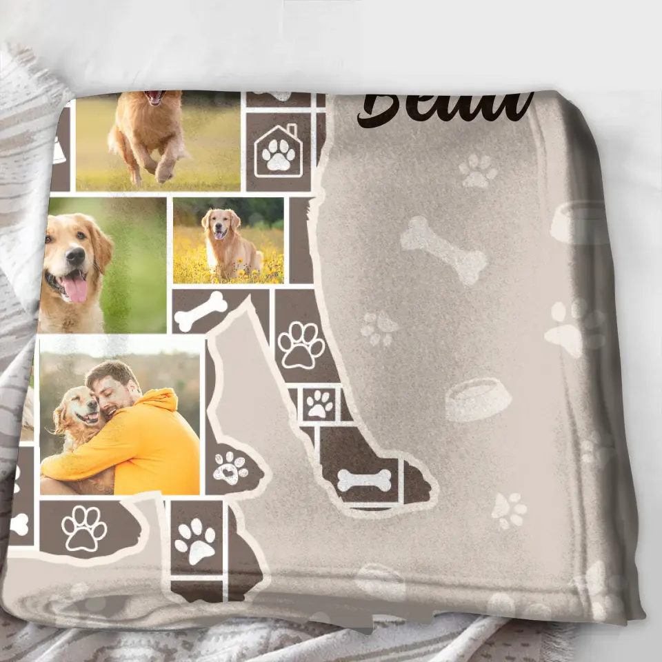 Personalized Dog Photo Quilt/Fleece Throw Blanket