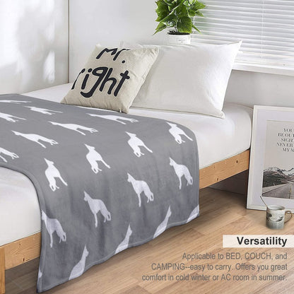 Dog Silhouette Versatility Throw Blanket