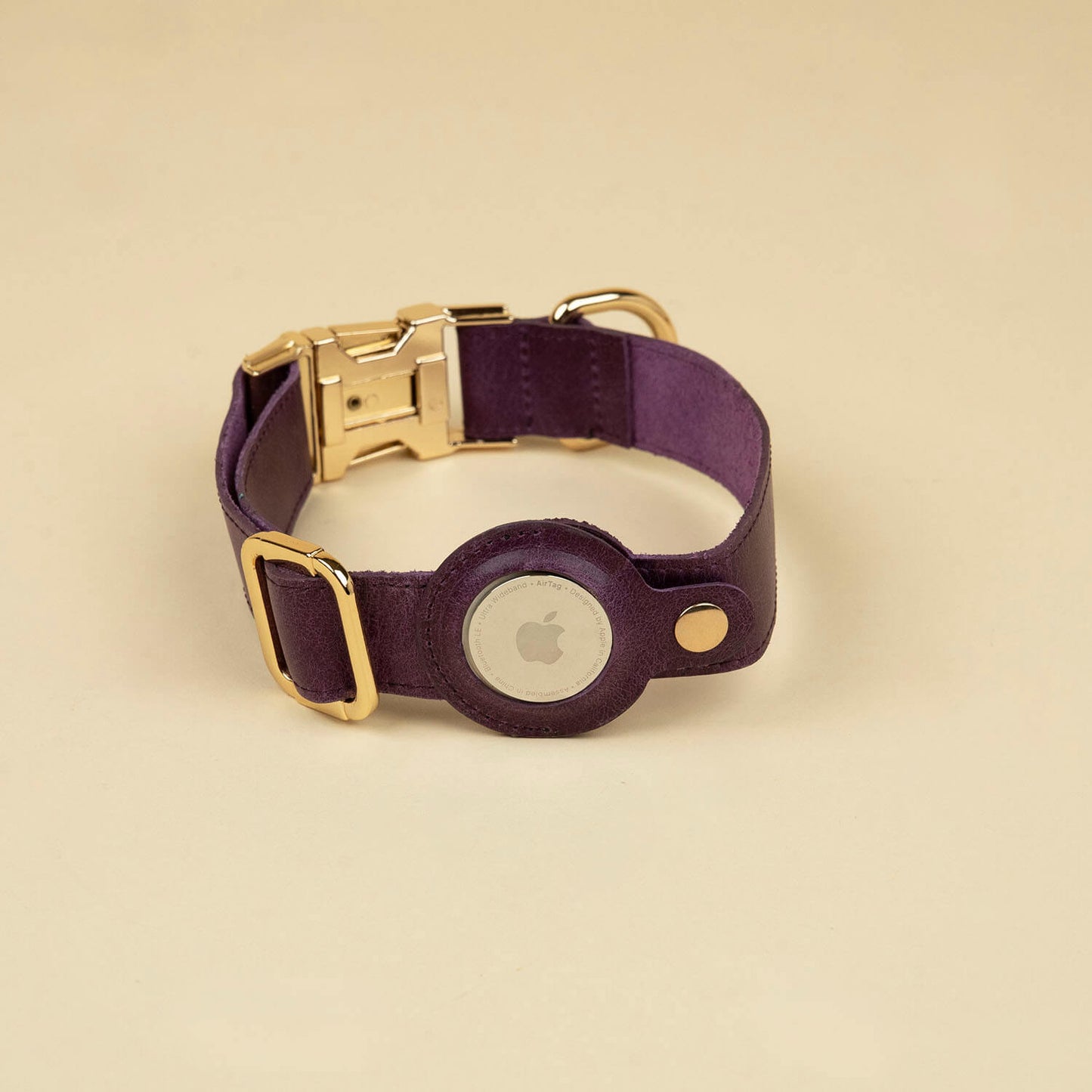 Leather AirTag Dog Collar