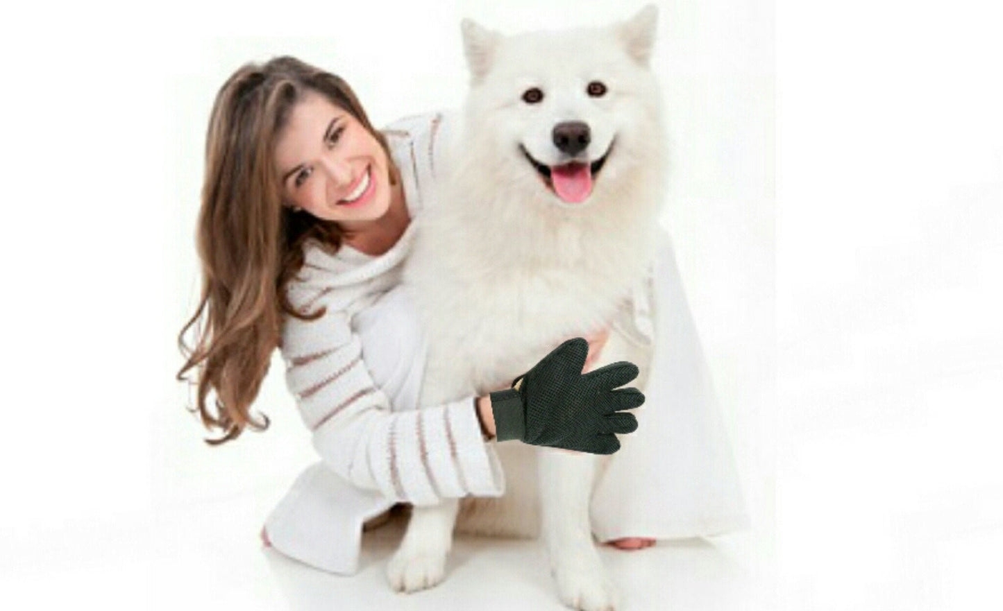 2 Pack Gloves with Silicone Pins for Pet Grooming