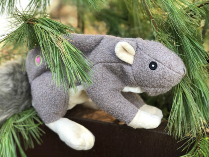 Squirrel Plush Dog Toy