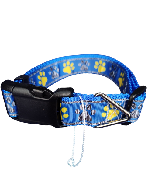 Paw Prints Nylon Dog Collar