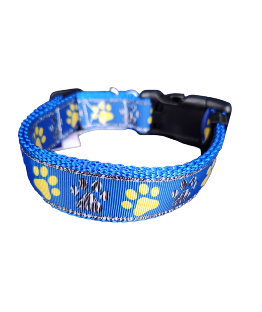 Paw Prints Nylon Dog Collar