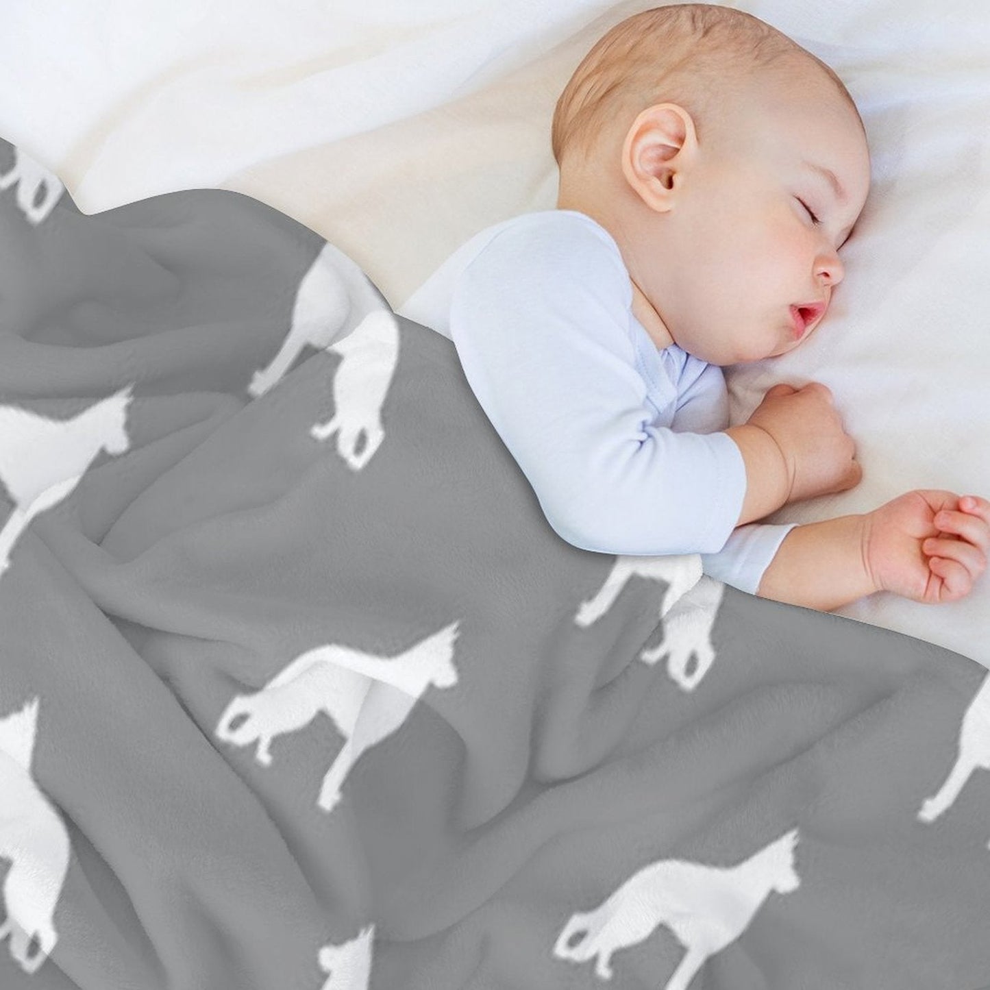 Dog Silhouette Versatility Throw Blanket