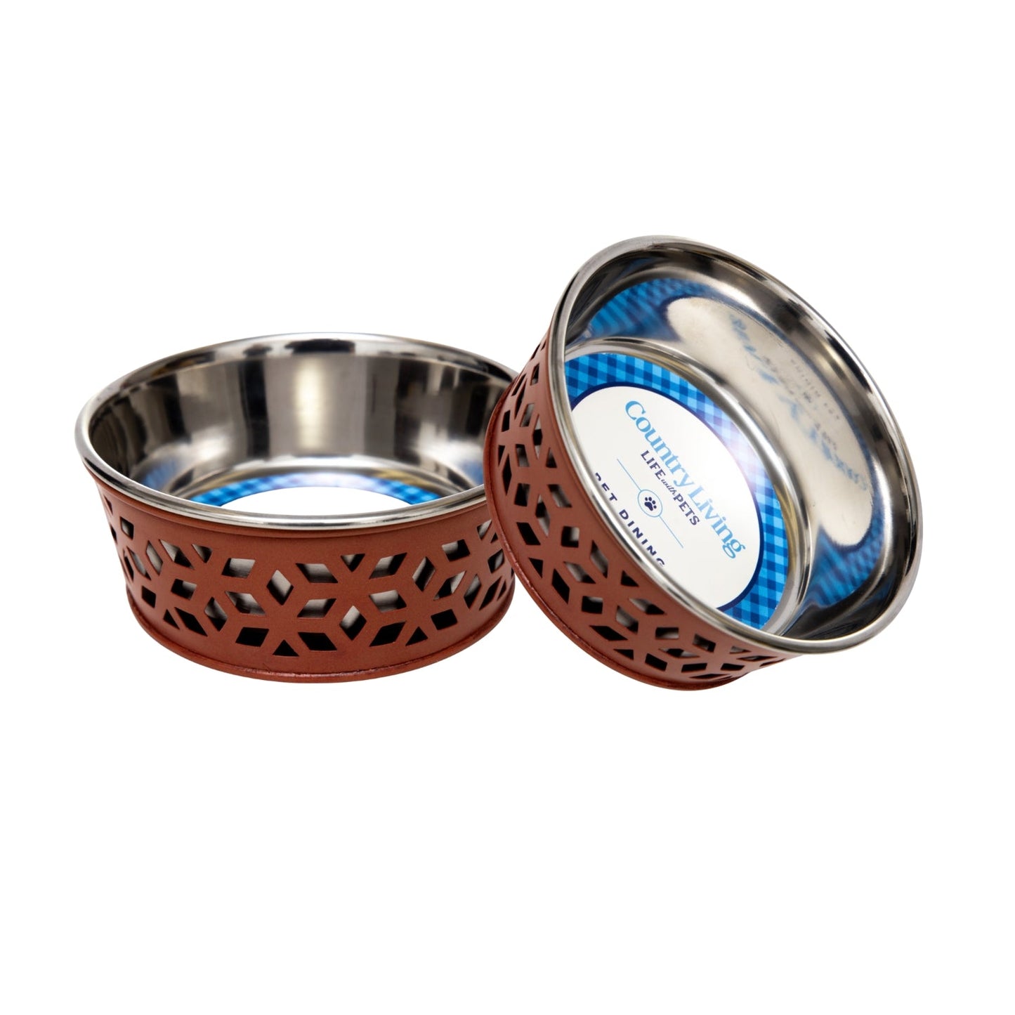 Set of 2 Stainless Steel Dog Bowls
