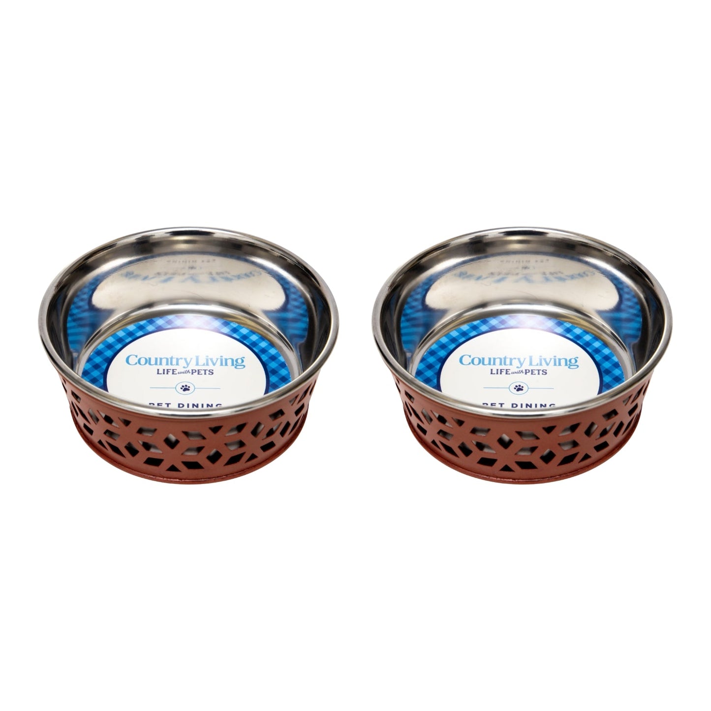Set of 2 Stainless Steel Dog Bowls