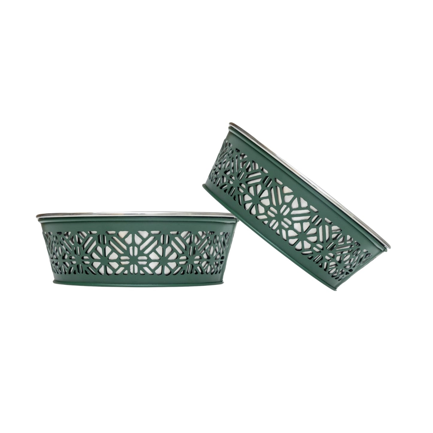 Set of 2 Stainless Steel Dog Bowls