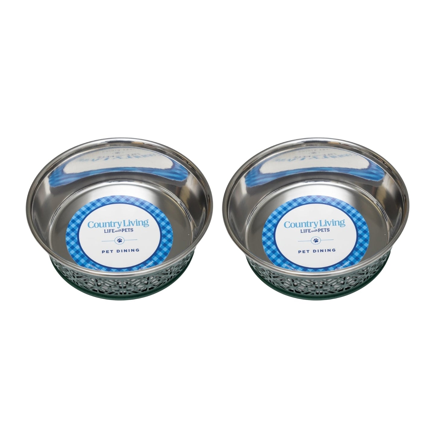 Set of 2 Stainless Steel Dog Bowls