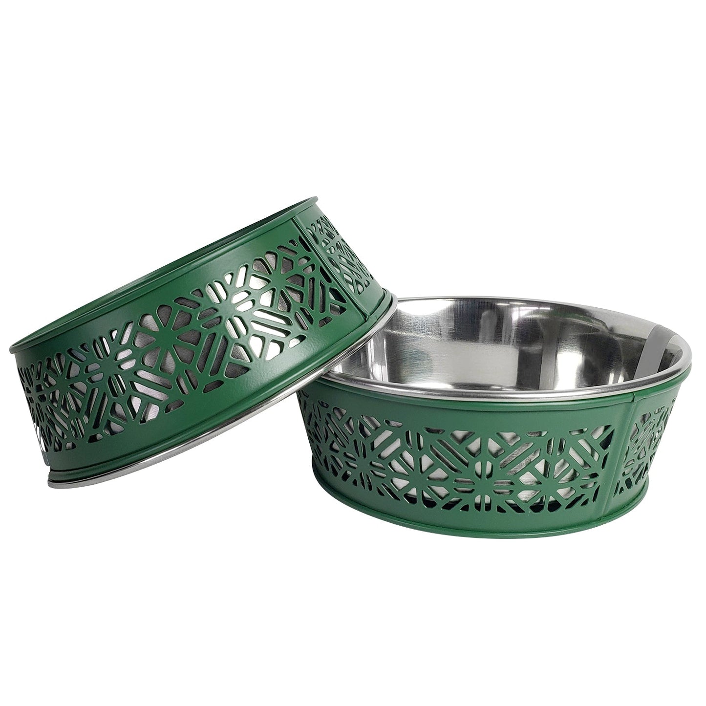 Set of 2 Stainless Steel Dog Bowls
