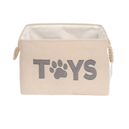 Foldable Fabric Dog Toy Storage Bin