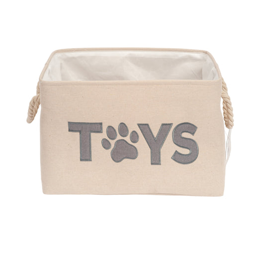 Foldable Fabric Dog Toy Storage Bin