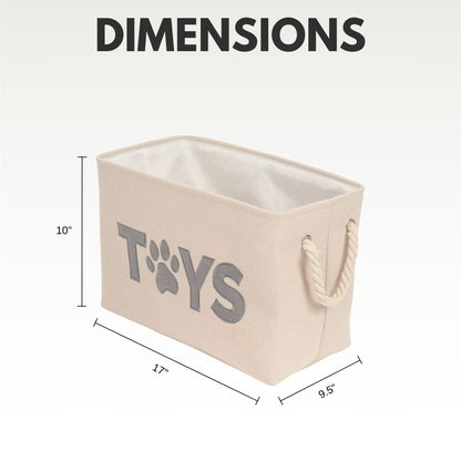 Foldable Fabric Dog Toy Storage Bin