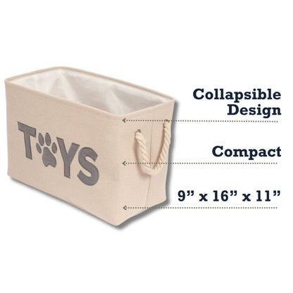 Foldable Fabric Dog Toy Storage Bin