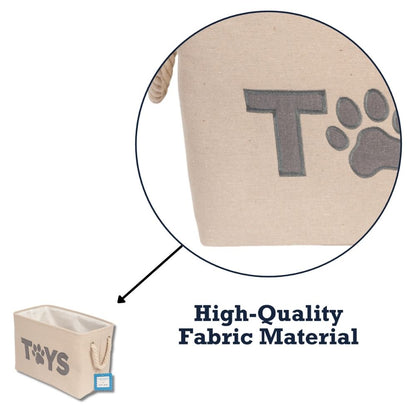 Foldable Fabric Dog Toy Storage Bin