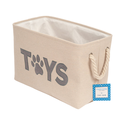 Foldable Fabric Dog Toy Storage Bin