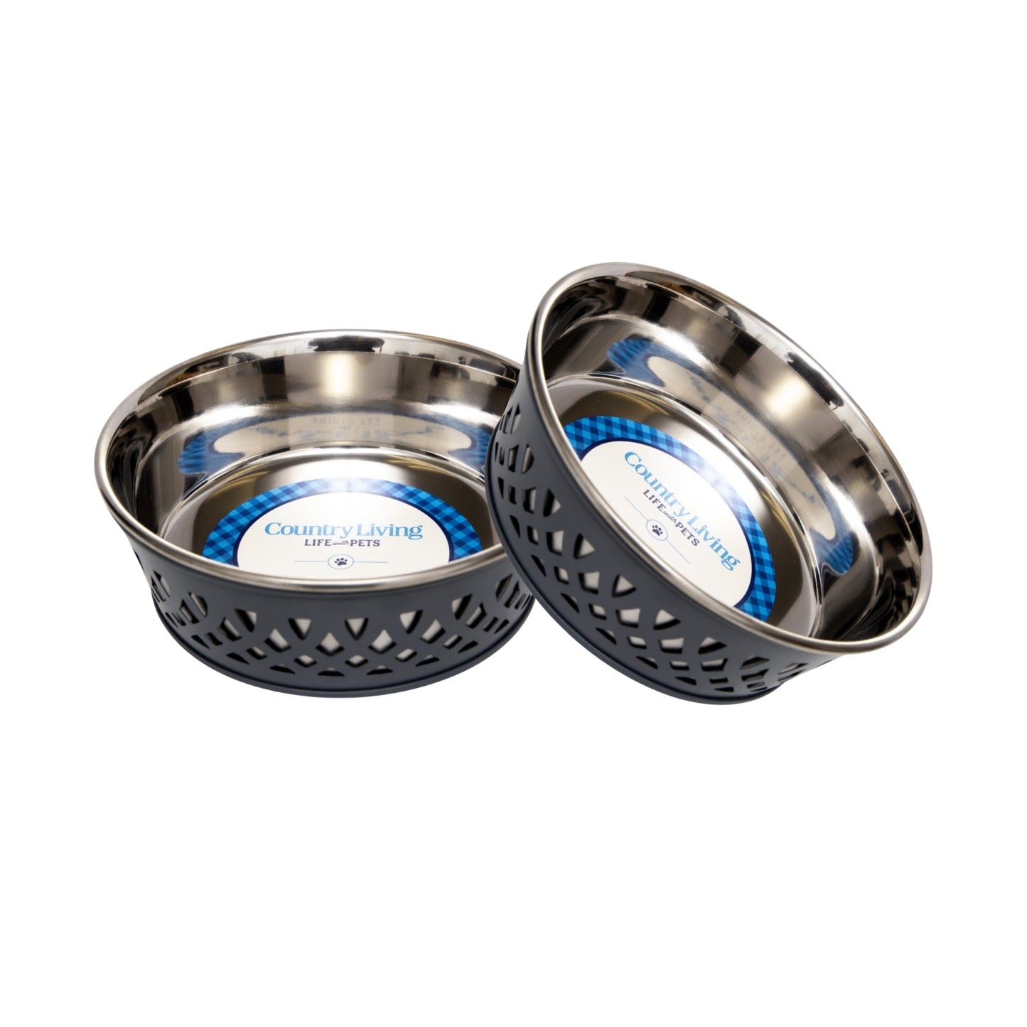 Set of 2 Stainless Steel Dog Bowls