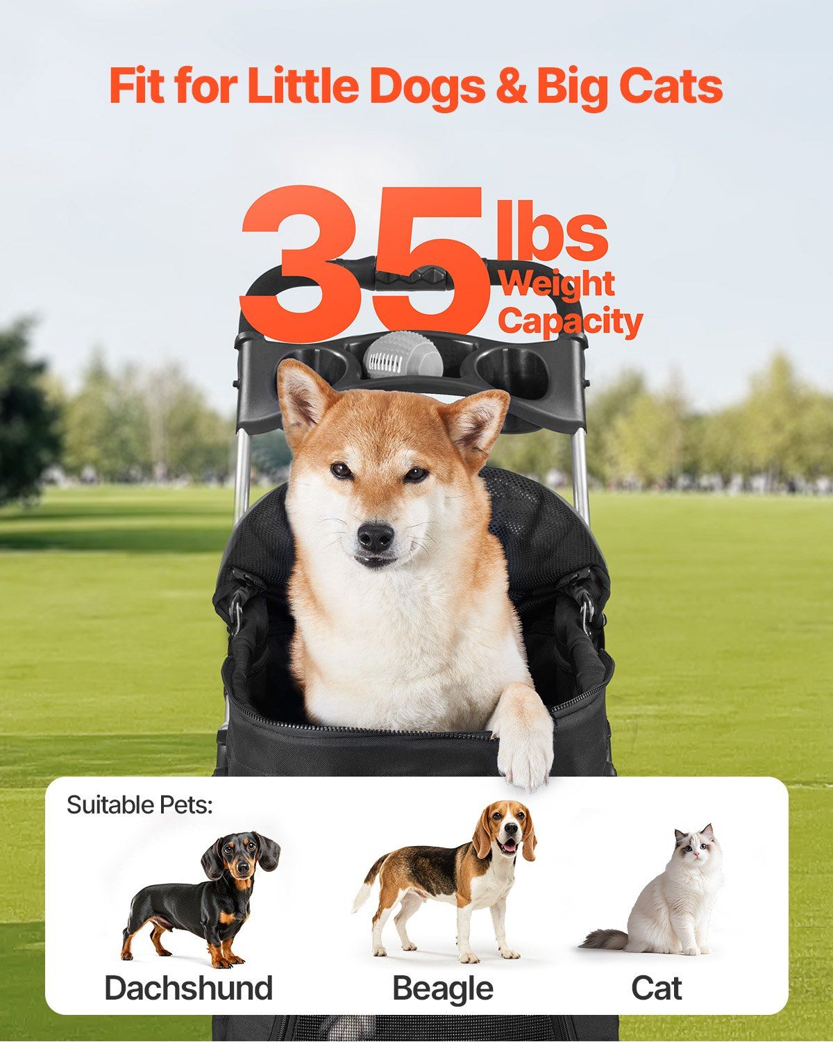 Pet Stroller, Portable Animal Carrier