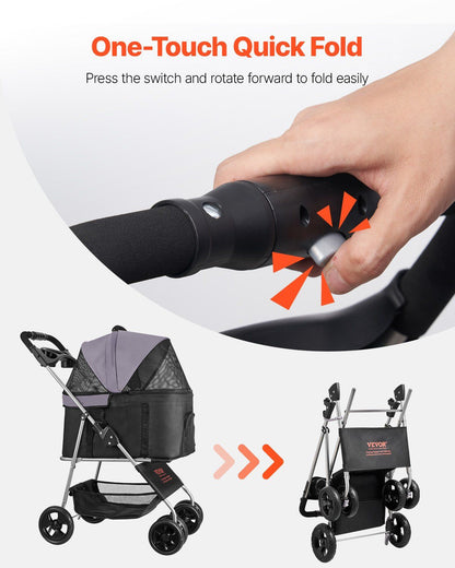Pet Stroller, Portable Animal Carrier