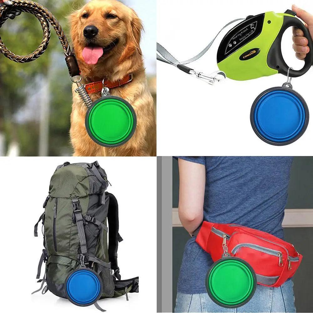 Universal Collapsible Silicone Dog Food Water Bowl