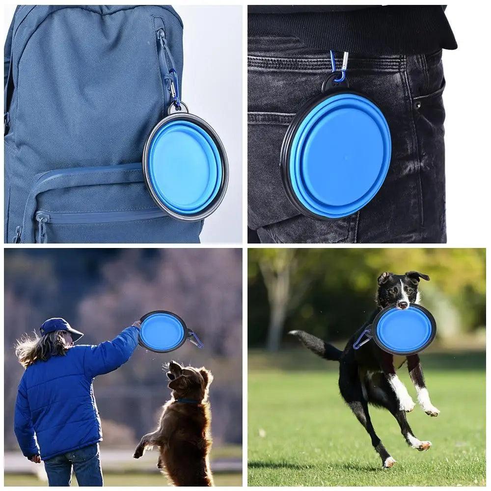 Universal Collapsible Silicone Dog Food Water Bowl