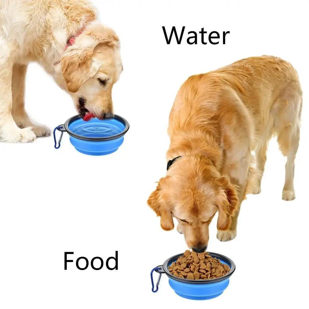 Universal Collapsible Silicone Dog Food Water Bowl