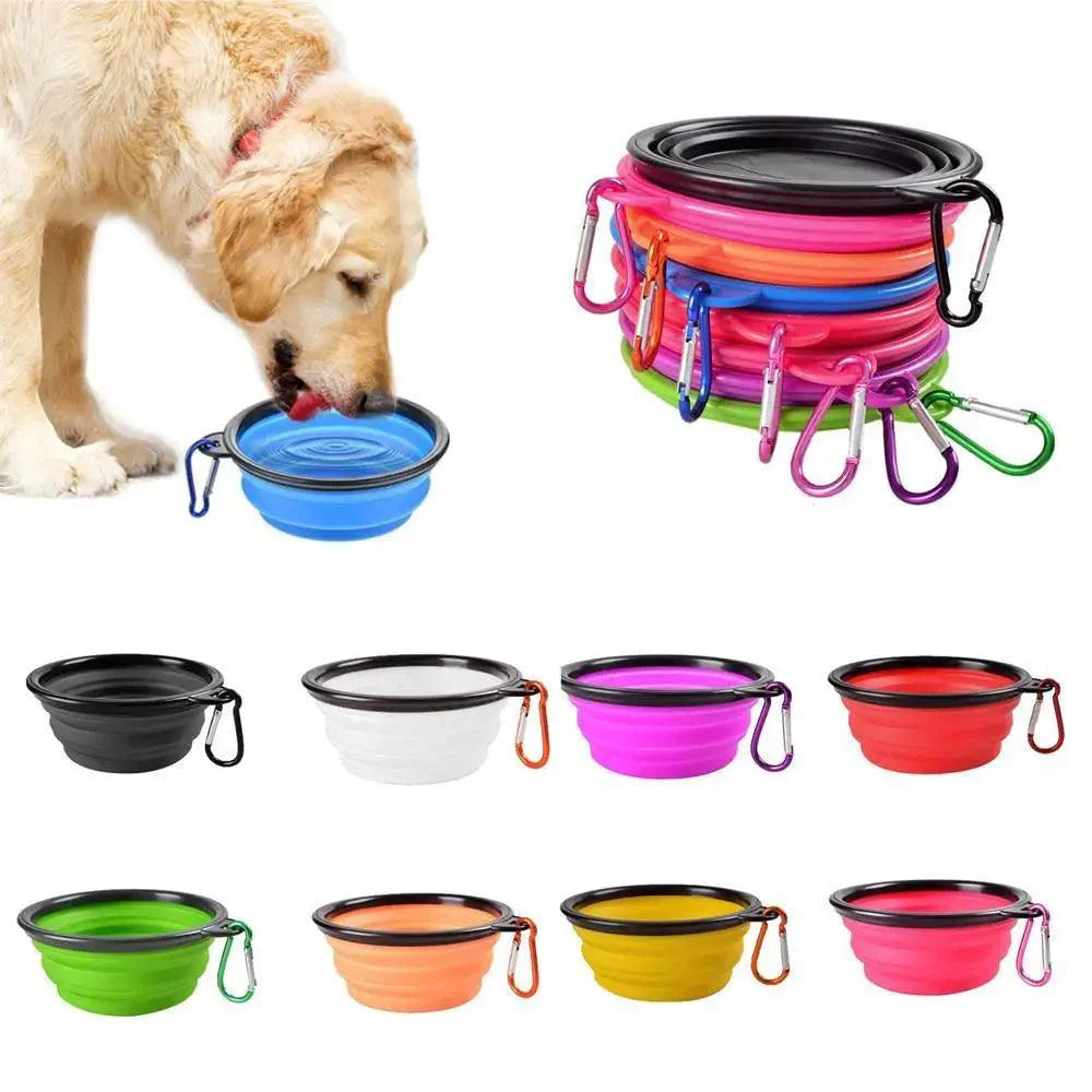 Universal Collapsible Silicone Dog Food Water Bowl